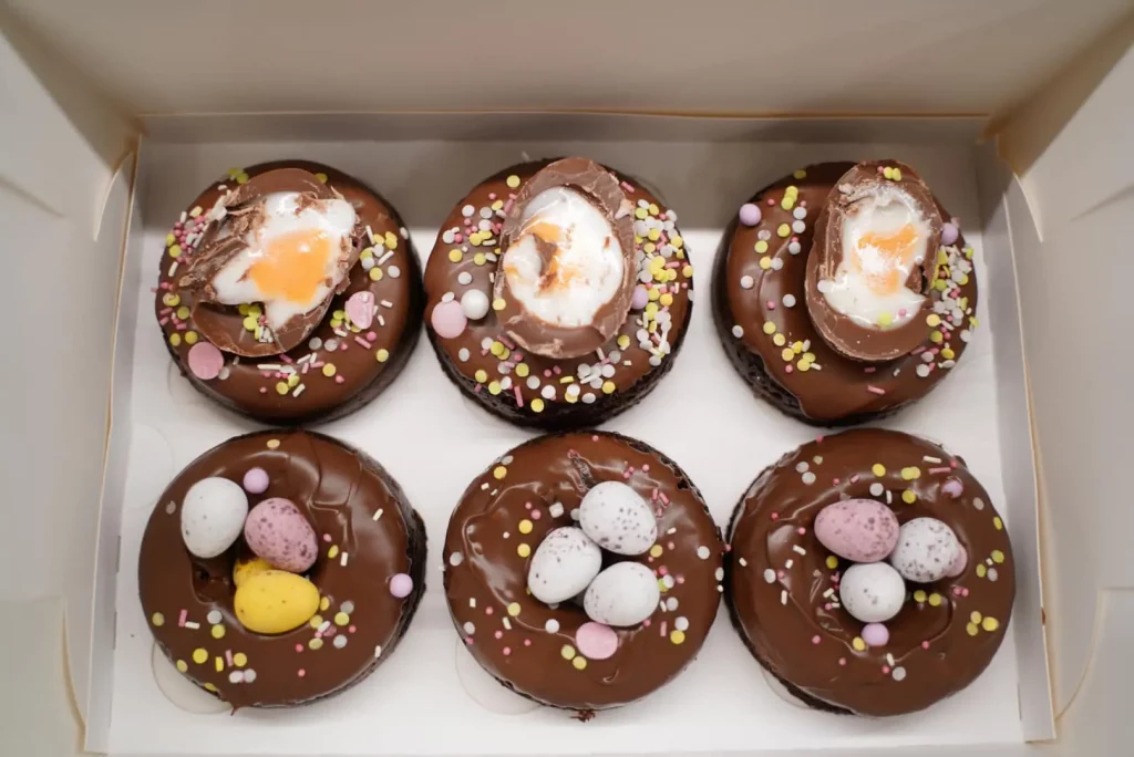 Easter Brownie Doughnuts
