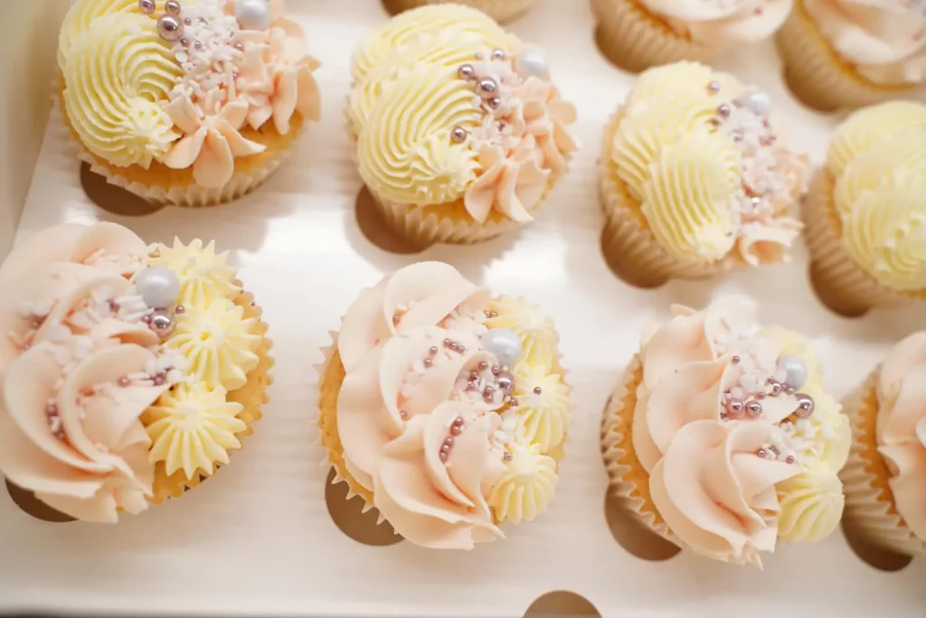 Pretty Pink and White Cupcakes